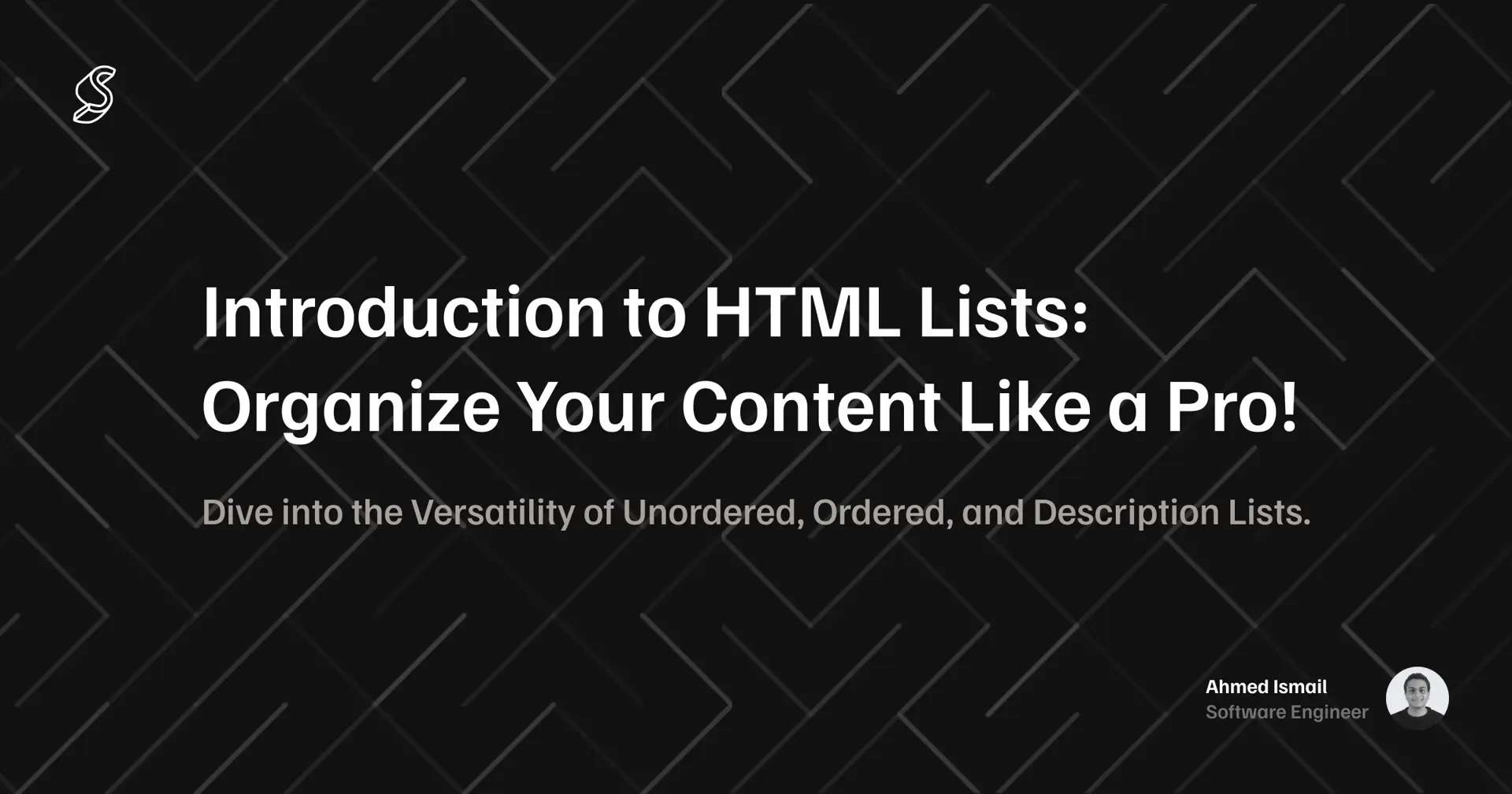 Introduction to HTML Lists: Organize Your Content Like a Pro!'s cover image